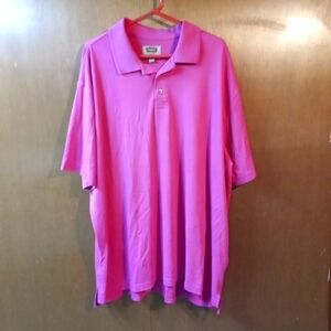 The Foundry Supply Hot Pink Polo Shirt Short Sleeve Casual Knit